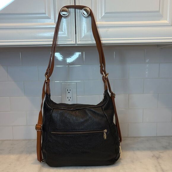 Valentina Bag Purse Handbag Leather Italian Pebbled Convertible Strap Shoulder - Picture 6 of 16